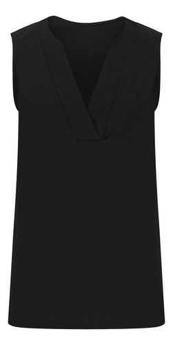 Chaleco Sin Mangas Casual Para Mujer, Sin Mangas, Cuello Lis