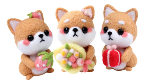Felting Kit Animal Doll Felting Set Con Instrucción 3pcs