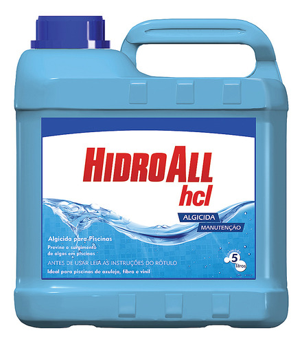 Algicida De Manutenção Hcl 05 Litros Hidroall