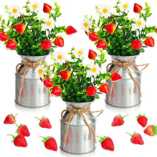 Centros Mesa De Fresas Verano - Plantas Artificiales Margari
