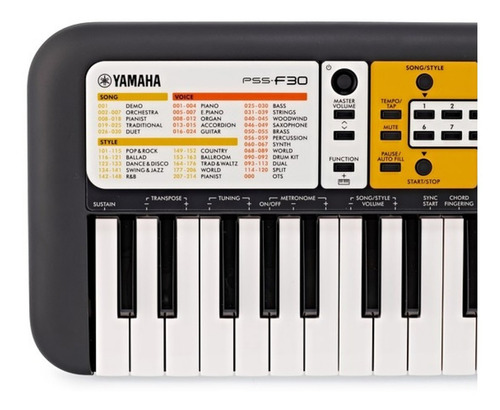 Imagen 10 de 11 de Teclado musical Yamaha PSS Series PSS-F30 37 teclas negro