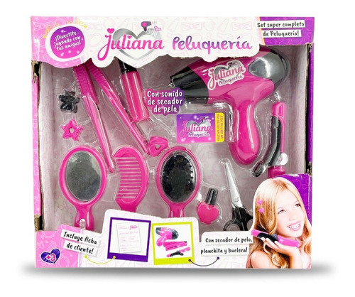 Juliana Set Peluqueria Planchita + Secador Pelo + Accesorios