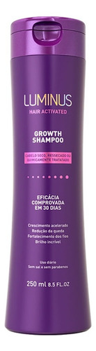 Luminus Hair Growth Shampoo Cabelos Secos Ressecados 250ml