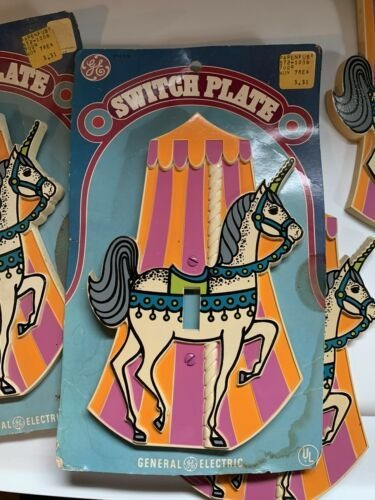 Ge Switchplate 1970s Unicorn  Carousel