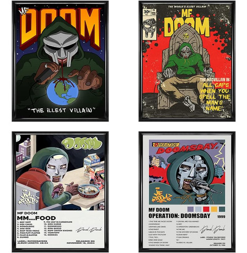 Syoolso Mf Doom - Capa De Álbum De 4 Peças Pôsteres Limitado
