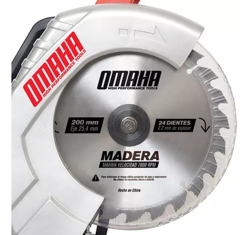 Sierra Ingletadora Omaha 1250w / 4500 Rpm 200mm 8 Pulgadas