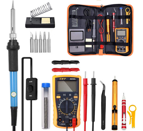 Kit Multímetro Digital Con Sensor De Temperatura Ajustable