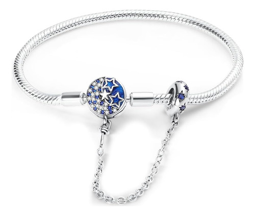 Hapour Pulsera De Plata De Ley 925 Con Dijes Para Mujer, Mar