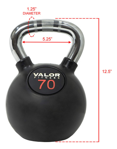 Valor Fitness Pesa Campana Hervidor Cromo Mango Rusa Para