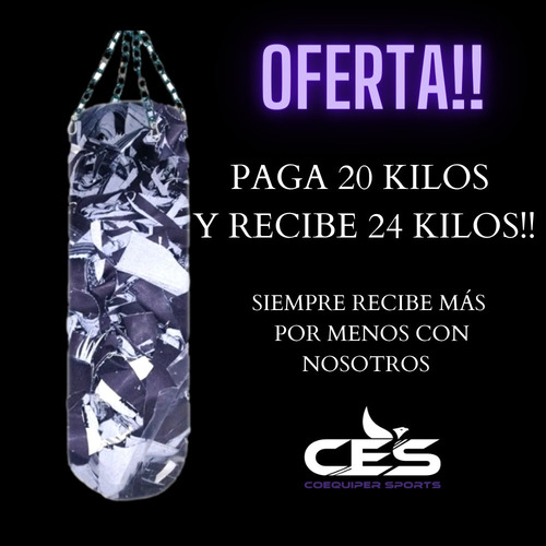 Imagen 2 de 6 de Relleno Especial Para Saco De Boxeo 150cm X 35cm 20kg