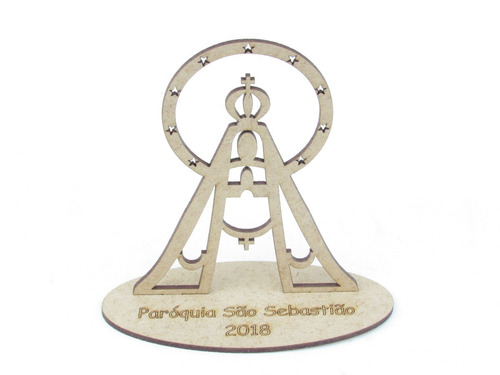 Lembrança Igreja Nossa Senhora 12cm Mdf Cru 40pçs