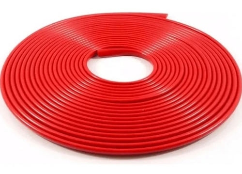 Rolo Friso Vermelho Filete Universal Flexivel 10mm X 4m