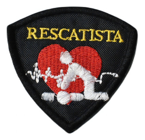 Parche Bordado Velcro Rescatista Rescate Distintivo Colores Color Rojo