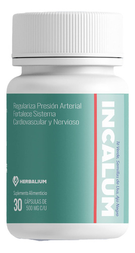 Incalum Fortalece Sistema Cardiovascular 30 Caps 500mg Sabor Sin Sabor