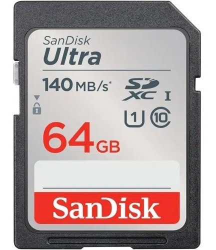 Memoria Sandisk Ultra 64gb Sdxc Uhs-i C-10 140mb/s Envío Ya
