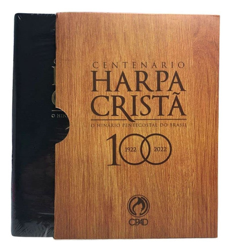 Livro Harpa Cristã Centenário Grande Luxo Preta