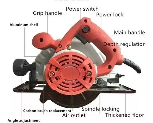 Sierra Circular Eléctrica 7 Pulgadas De Mano Carpintería