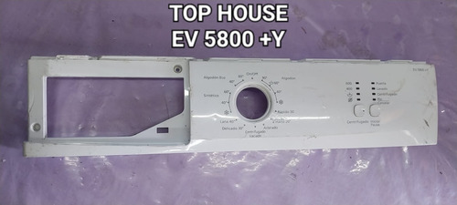 Frente Panel Botonera De Lavarropas Top House Ev 5800 (Usado)