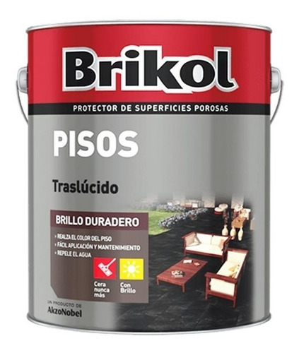 Pintura Impregnante Para Pisos Traslúcido Brikol 4 L