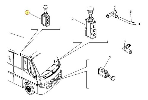 Válvula Pneumática 3-2 Vias Original Para Volare V8l 2021