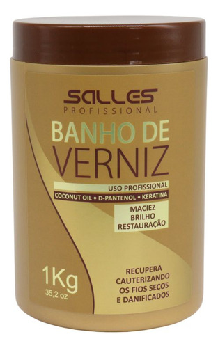 Máscara Banho De Verniz Premium Salles Profissional 1kg