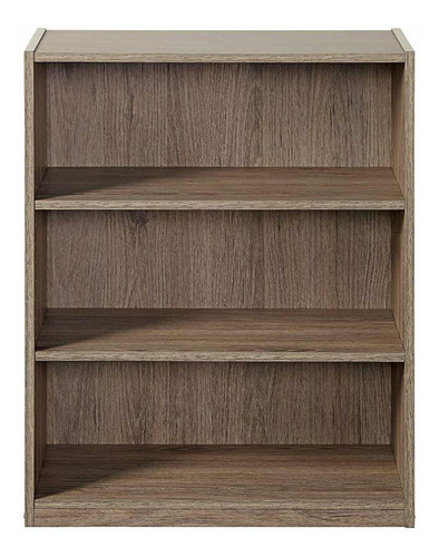 Estante De Madera Minimalista Color Café Con 3 Entrepaños