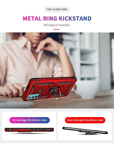 Sjghm- Capa De Celular Com Anel Magnético Para Moto G60/g40