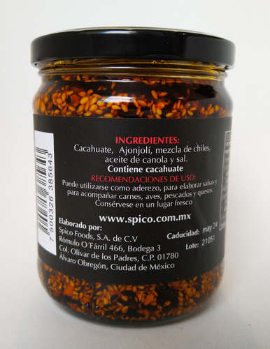 Salsa De Cacahuate, Ajonjolí Y Tres Chiles Spico 430g