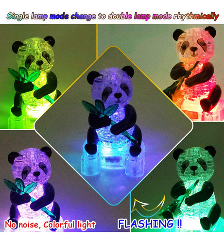 Rompecabezas De Cristal 3d Con Base Iluminada, Regalo De Pan