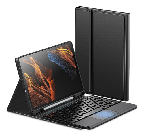 Funda Cover C/teclado Touchpad Samsung Tab S6 Lite P613 610