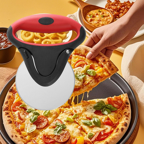 De Pizza Con Rueda Y Mango Antideslizante, De Mano,