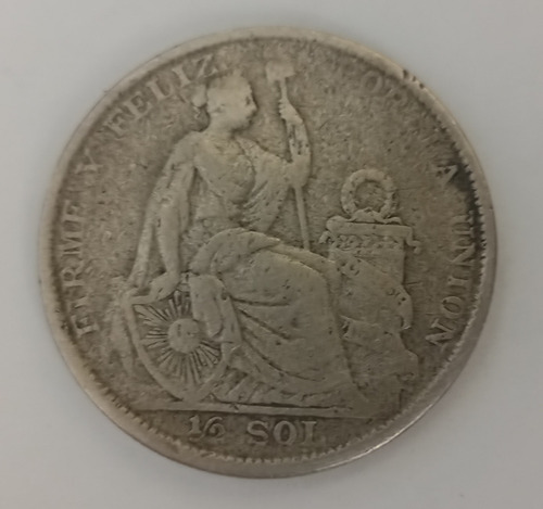 Moneda Medio Sol Peru Plata 1926 N689