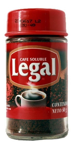 Caja De Café Legal Soluble En 12 Frascos De 50 Grs.