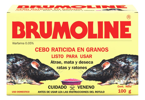 Cebo Raticida En Grano Caja 100 Grs Brumoline - La