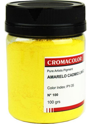 Pigmento Artistico Puro Cromacolor 100 Amarelo Limao 100g