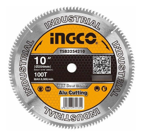Disco Circular Para Aluminio 10 X 80 Dts Ingco Tsb325428