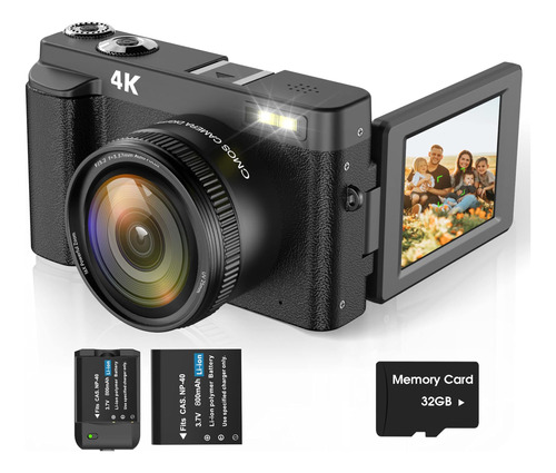 Cámara Digital 4k Para Fotografía, Enfoque Automático, Cámar