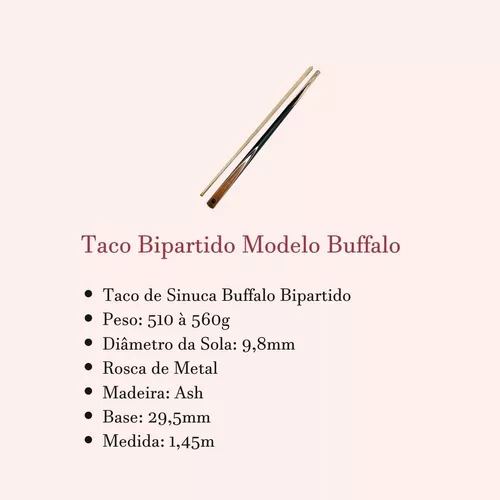 TACO BUFFALO DE ROSCA NO MEIO MADEIRA ASH