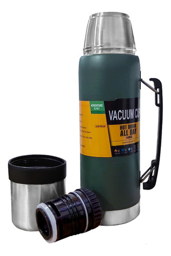 Termo Acero Inoxidable Capacidad 1000ml Agua Fria Y Caliente