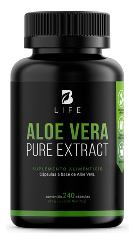 Extracto Puro De Aloe Vera 240 Cápulas. B Life