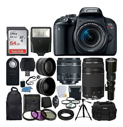 Canon Eo Rebel T7i Dslr Bundle Numero Producto Incluido