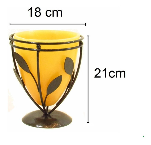 Luminária Viking Pedestal De Mesa Porta Vela Castiçal
