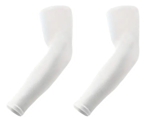 Par De Mangas Protectoras Color Blanco, Protección Uv Adulto Blanco