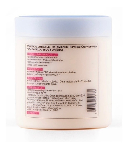 Imagen 2 de 3 de Crema Obopekal Total 4 reparación de 1000mL