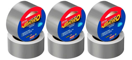 Fita Silver Tape 44mm X 5m Vedatudo Cinza 6 Unidades Dryko