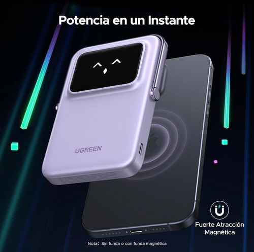 Ugreen Powerbank Magsafe 5000mah Carga Rápida 15w Púrpura
