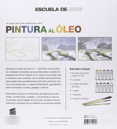 Escuela De Arte. Pintura Al Óleo - Set De Pintura Y Libro