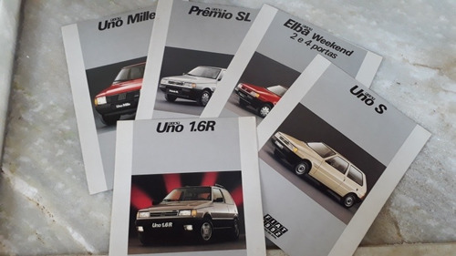 Folder Catálogo Fiat Uno S Uno R Uno Mille Elba Premio 1992
