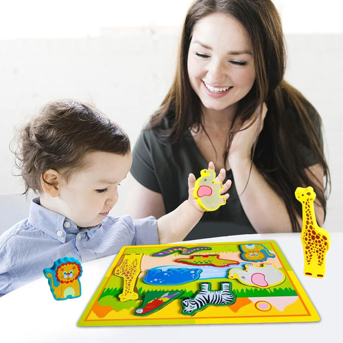Puzzle Encaje Rompecabeza Juguete De Madera Didáctico 3 Set