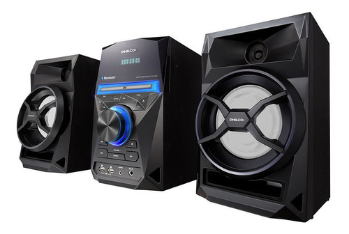 Minicomponente Philco Sap500n Bluetooth Usb Cd Aux Rad 1500w Color Negro Potencia Rms 1500 W